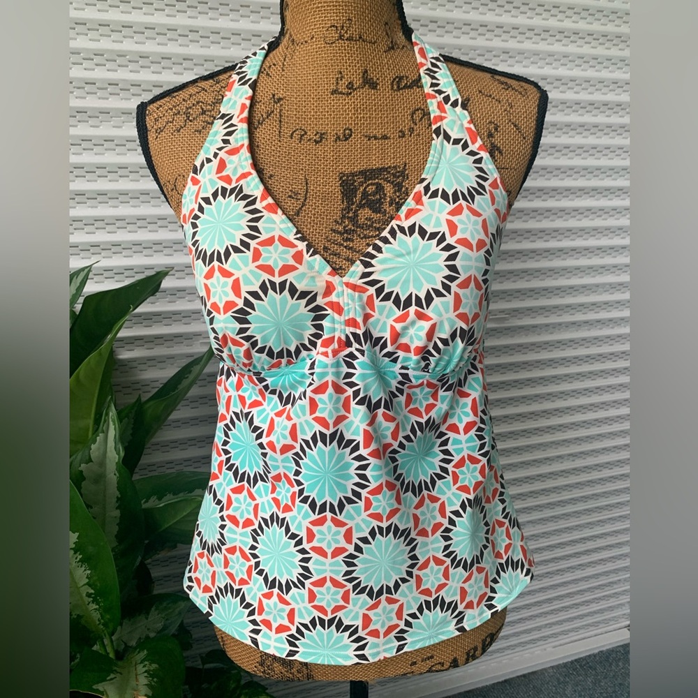 Lands' End Blue and Pink Bikini Swimwear